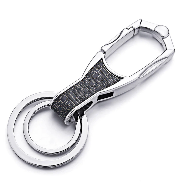 Porte-clé moto homme en acier inoxydable design luxe moderne