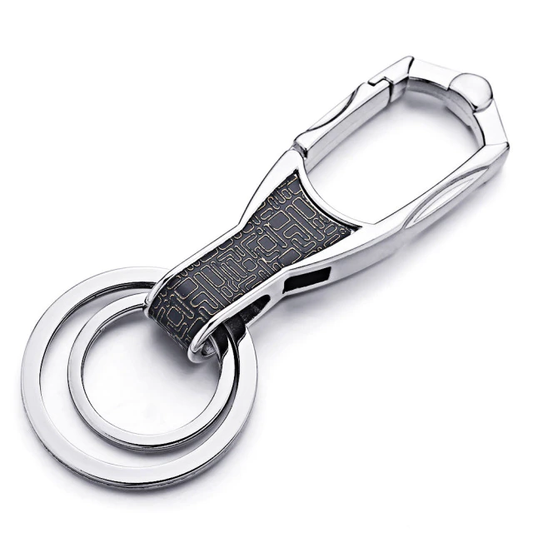 Porte-clé moto homme en acier inoxydable design luxe moderne