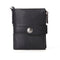 Portefeuille biker en cuir de vachette noir avec bouton pression et finition rock n roll