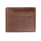portefeuille homme en cuir marron compact avec couture soignée et finition haut de gamme