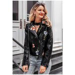 Chaqueta motera para mujer - Estampado floral - Vignette | Boutique biker