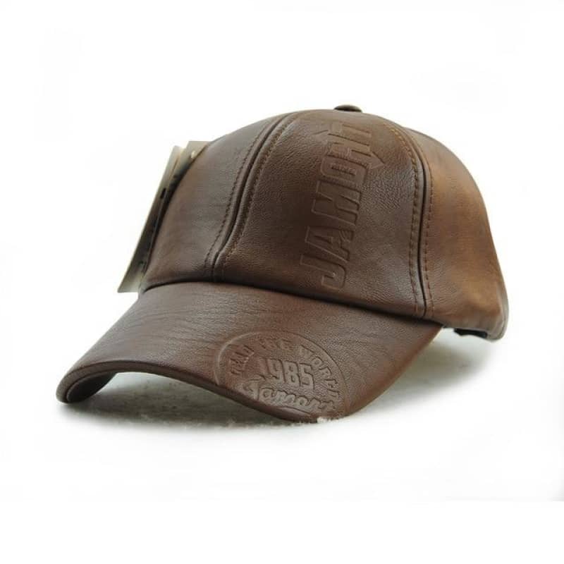 casquette cuir marron homme | Boutique biker