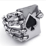 Anillo de acero - Mano oscura - Vignette | Boutique biker