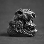 Anello con sigillo da motociclista - Anima nera - Vignette | Boutique biker