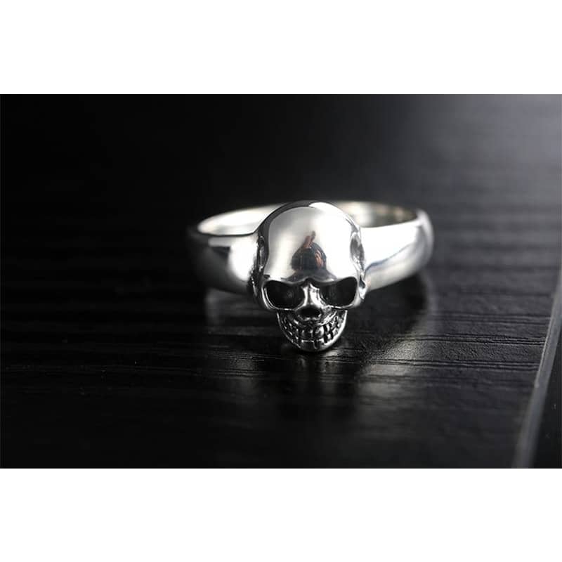Bague en argent homme tete de mort | Boutique biker