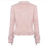 Veste biker femme - Rose - Vignette | Boutique biker