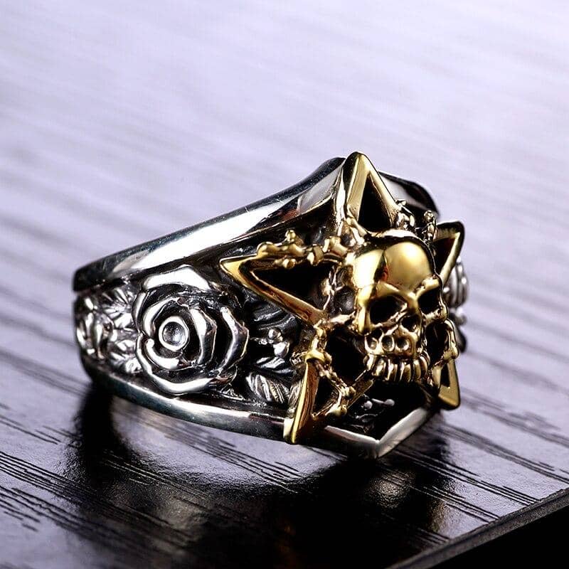 bague tete de mort argent | Boutique biker