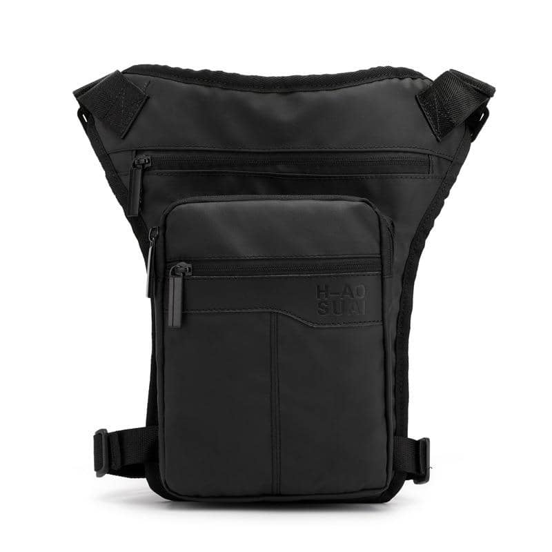 petite sacoche de jambe moto unisexe en nylon et polyester étanche avec sangles réglables et fermeture zippée sécurisée