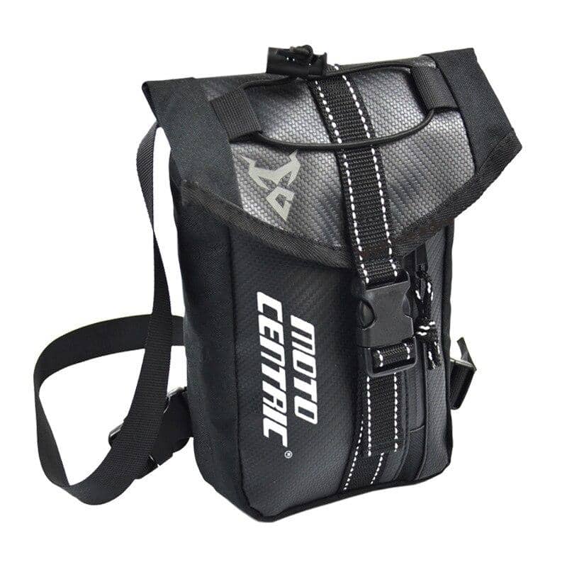 sacoche de jambe moto unisexe en cuir PU, PVC et polyester 600D imperméable avec sangles réglables et fermeture zippée sécurisée