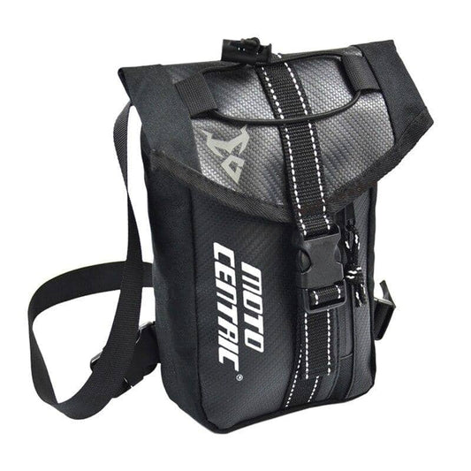 sacoche de jambe moto unisexe en cuir PU, PVC et polyester 600D imperméable avec sangles réglables et fermeture zippée sécurisée