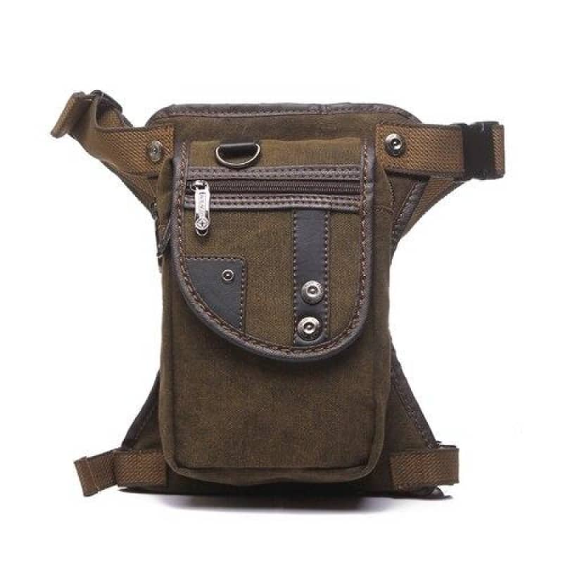 sacoche de cuisse unisexe pour motard en polyester 600D et cuir PU, étanche, avec sangles réglables et fermeture zippée sécurisée