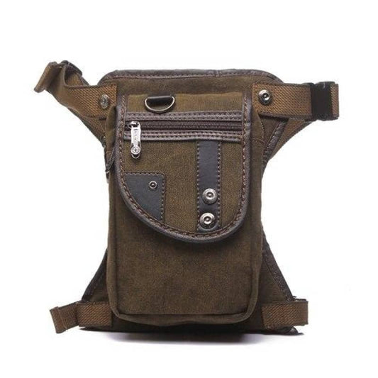 sacoche de cuisse unisexe pour motard en polyester 600D et cuir PU, étanche, avec sangles réglables et fermeture zippée sécurisée