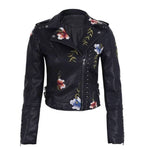 Chaqueta motera para mujer - Estampado floral - Vignette | Boutique biker